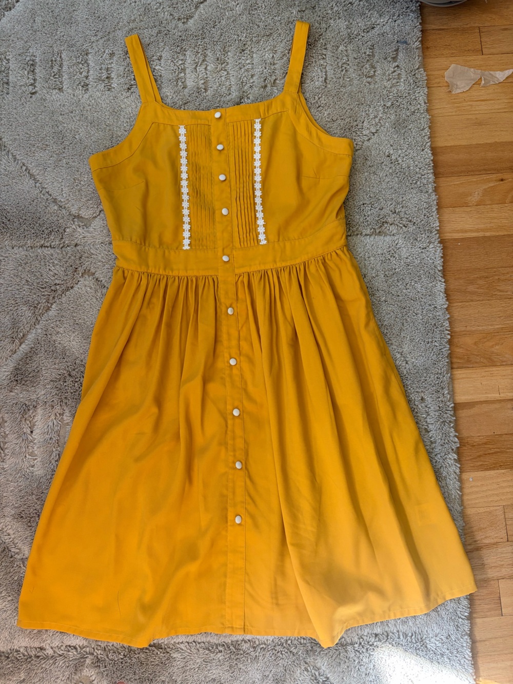 Modcloth “About Your Outfit” Mustard Yellow Gold Midi Retro Style Dress! EUC! - Picture 3 of 16